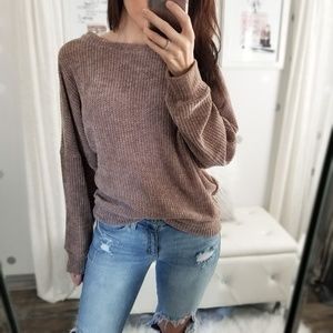 Last1️⃣Mocha Latte Chenille Must Have Sweater